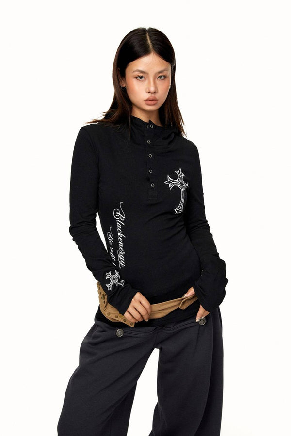 Kendall Gothic Cross Longsleeve