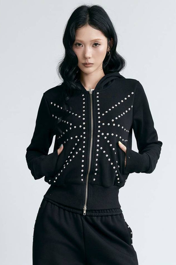 Chrome Saint Cropped Hoodie