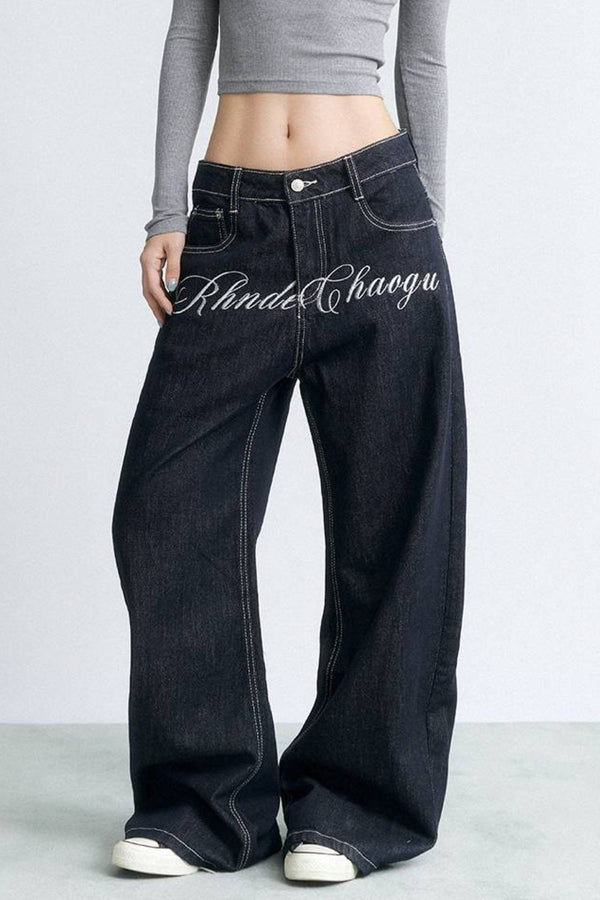 Indigo League Straight Jeans