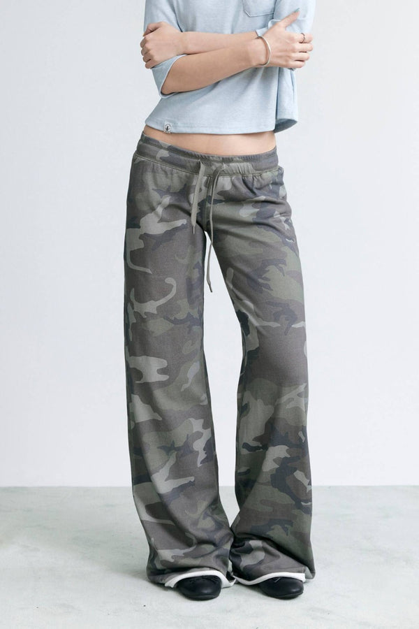 Low-Rise Camo Sweatpants