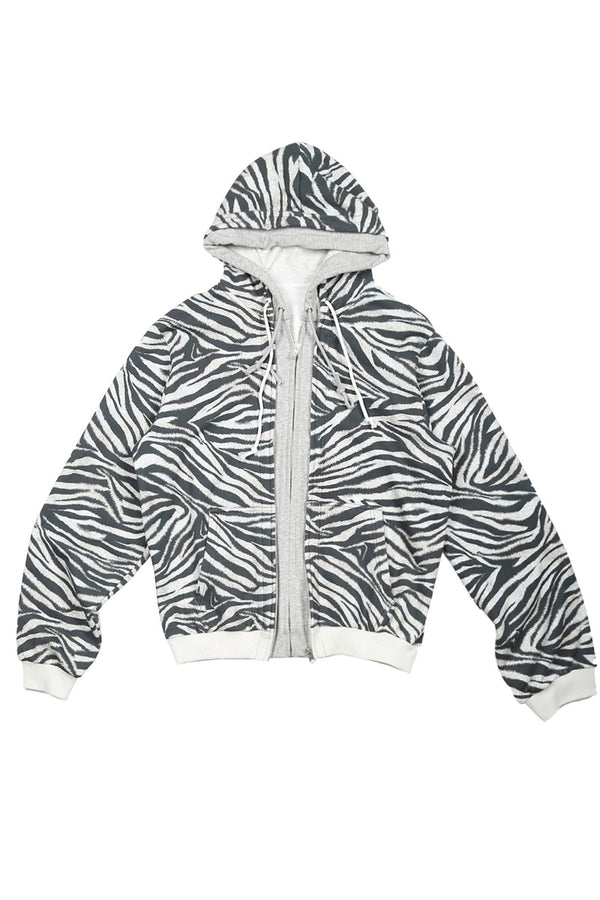 Static Zebra Hooded Jacket
