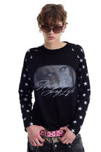 Script Star Graphic Longsleeve