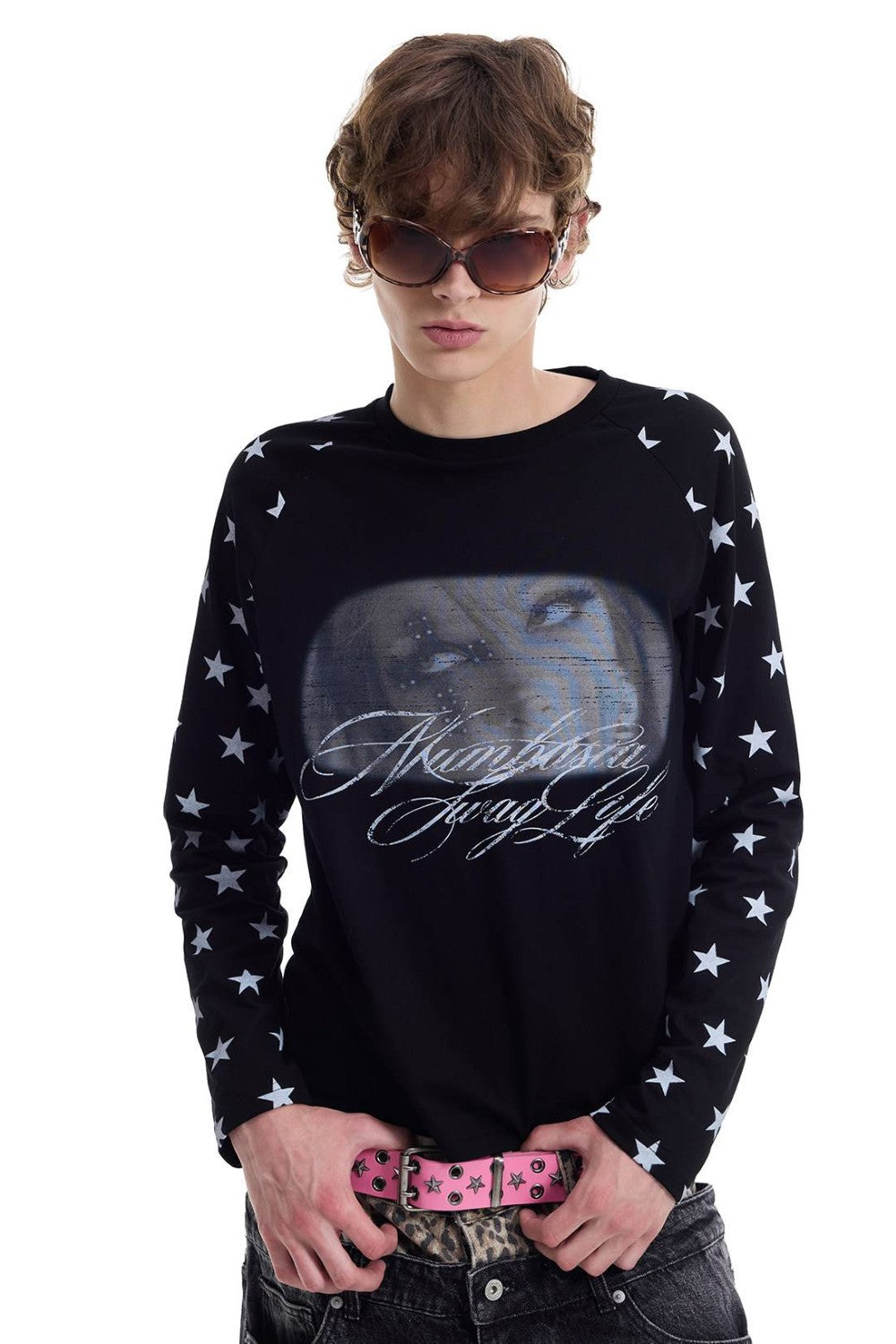 Script Star Graphic Longsleeve