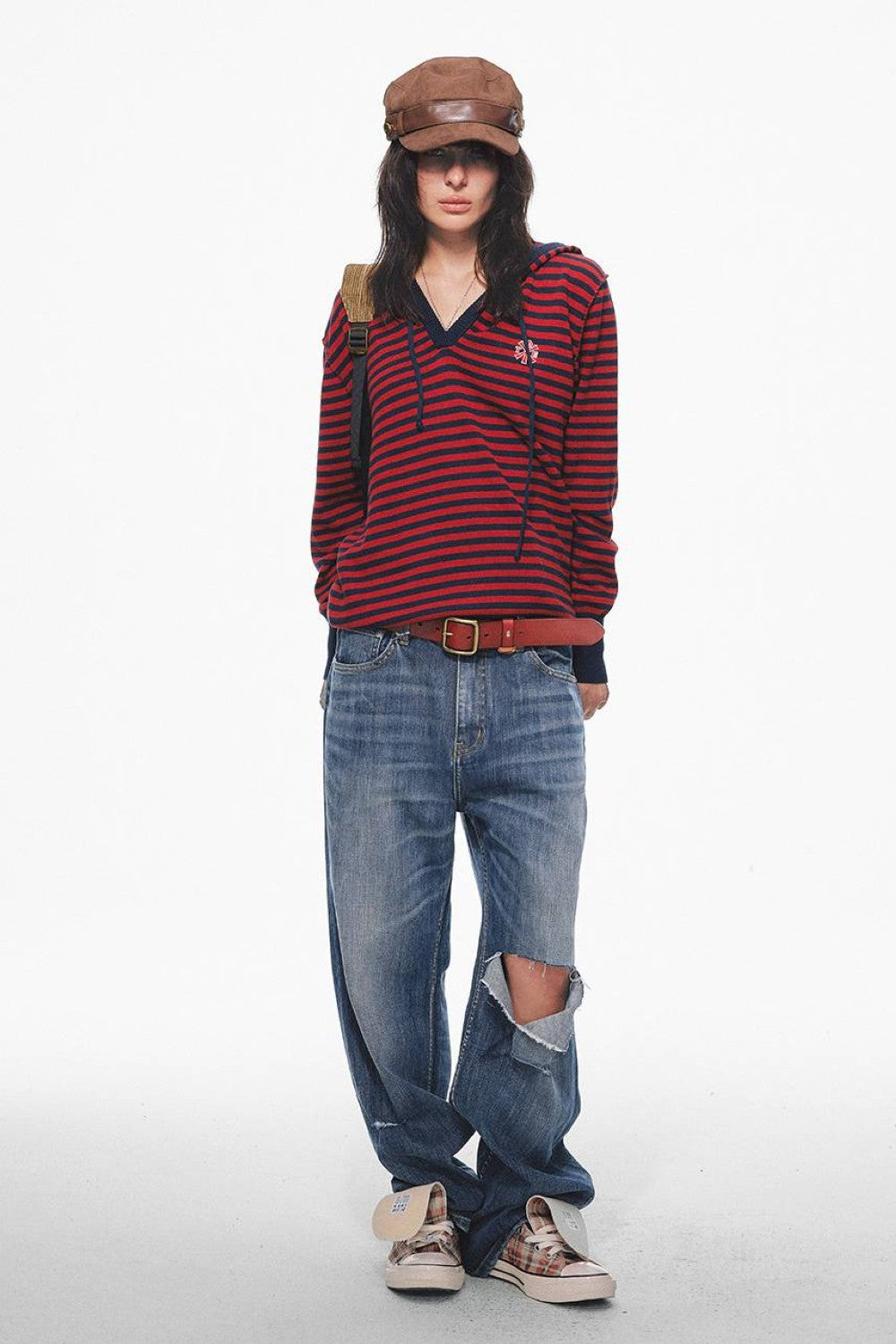 Redline Retro Striped Hoodie