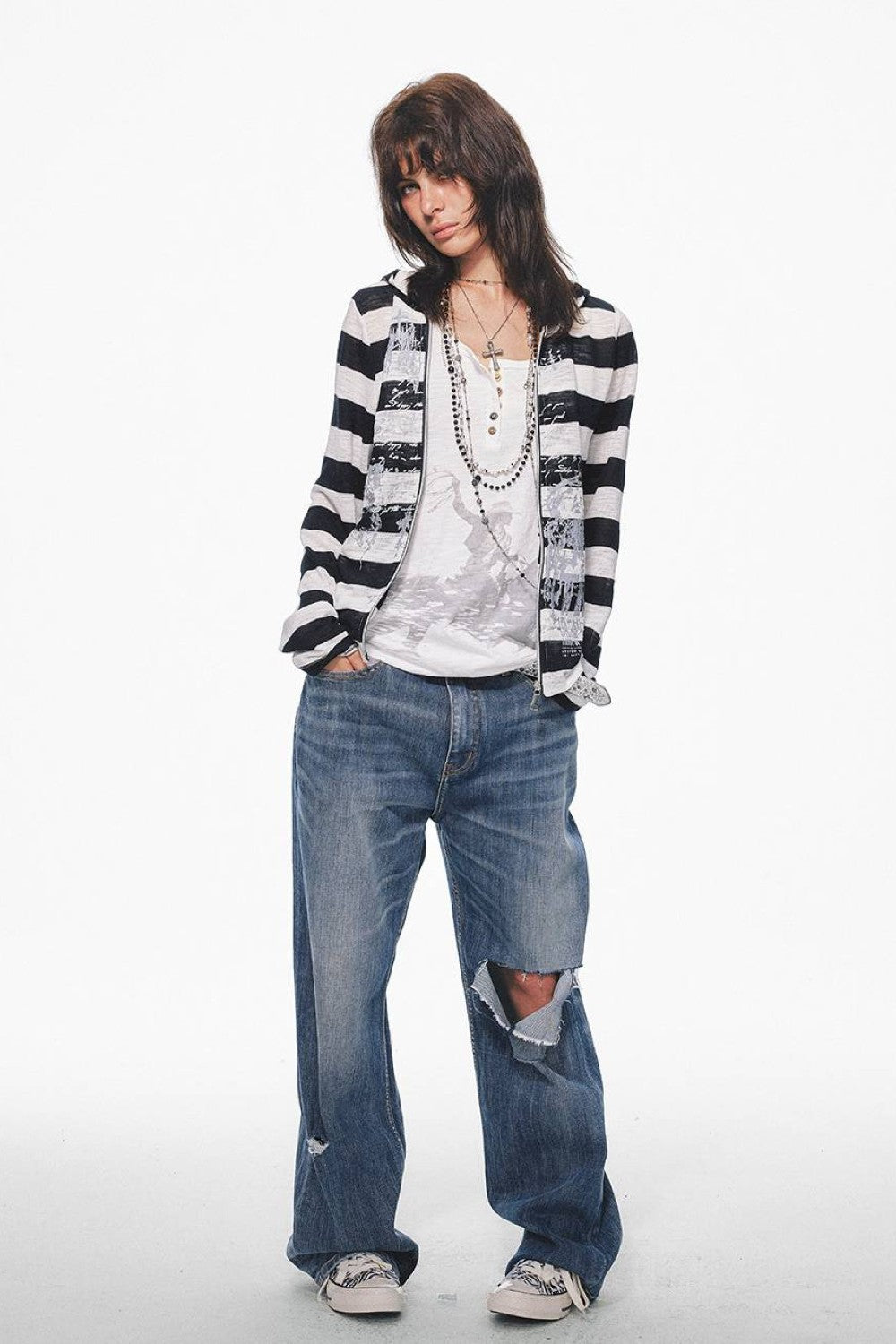 Silver Script Striped Jacket