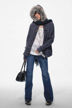 Arctic Navy Toggle Cardigan