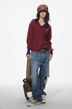 Redline Retro Striped Hoodie