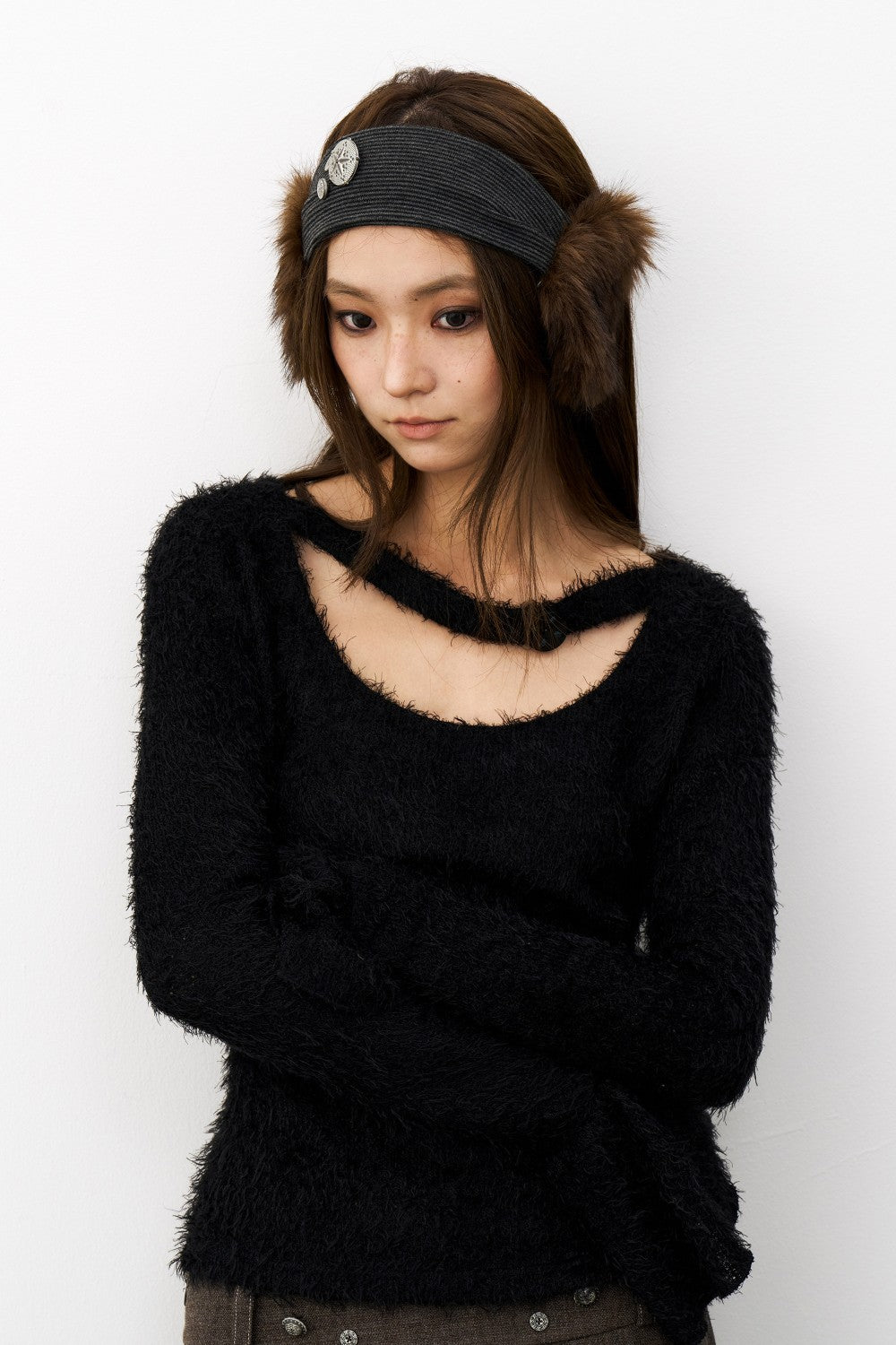 Clara Vintage Button Earmuffs