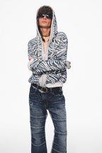 Static Zebra Hooded Jacket