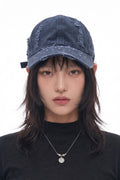 Riley Distressed Denim Cap