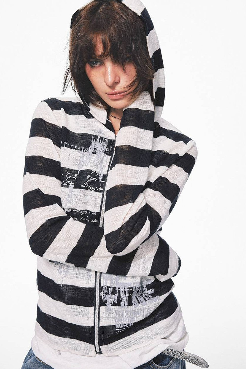 Silver Script Striped Jacket