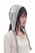 Floral Ribbon Lace Headscarf