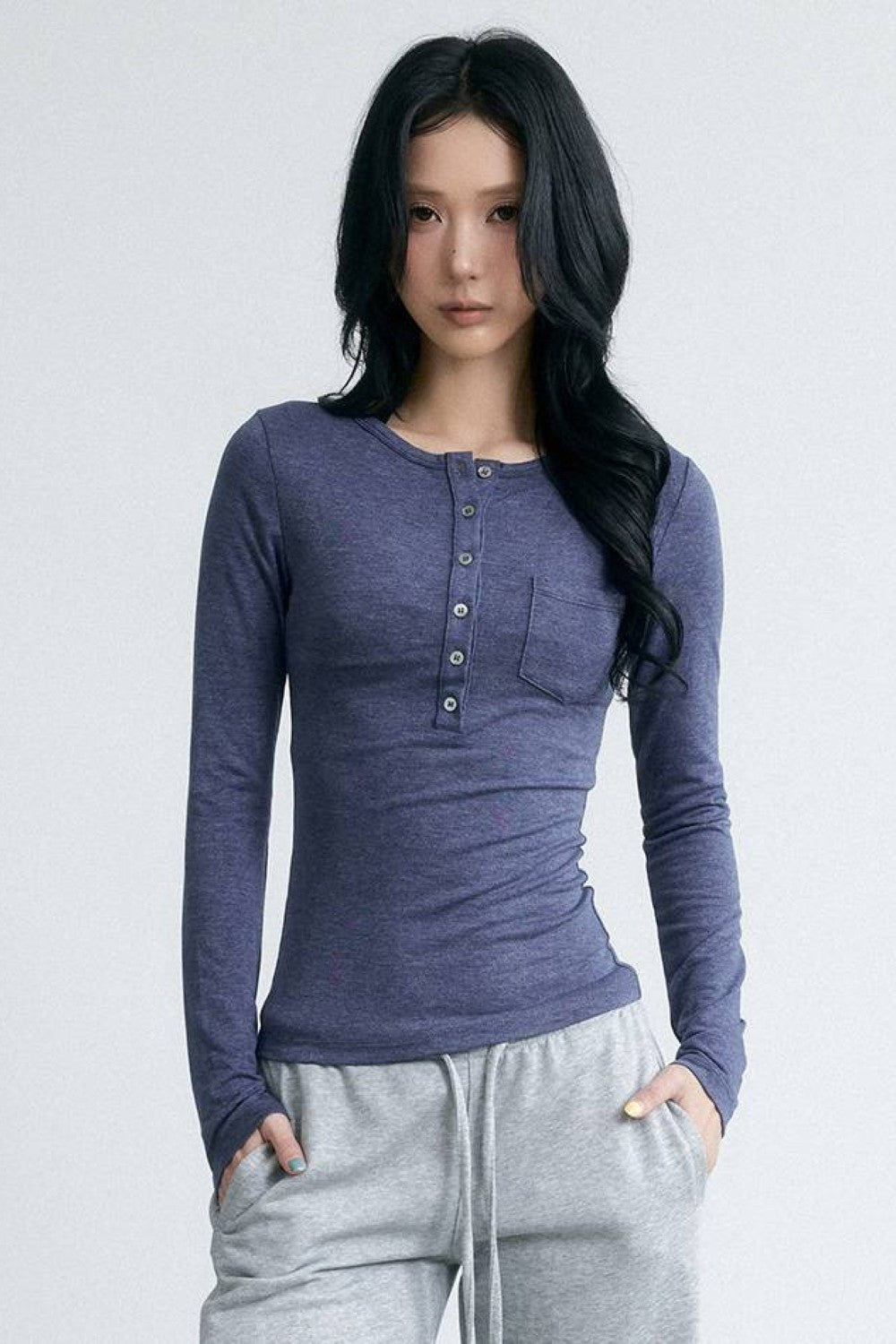 Soft Focus Henley Top