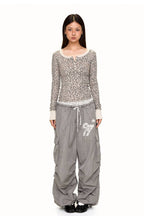 Slim Leopard Henley Top