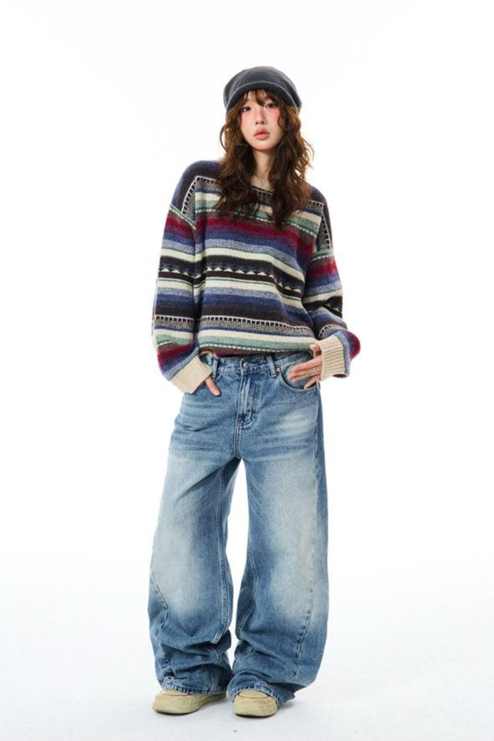 Blue Divide Wide Jeans