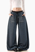 Stripe Script Barrel Sweatpants