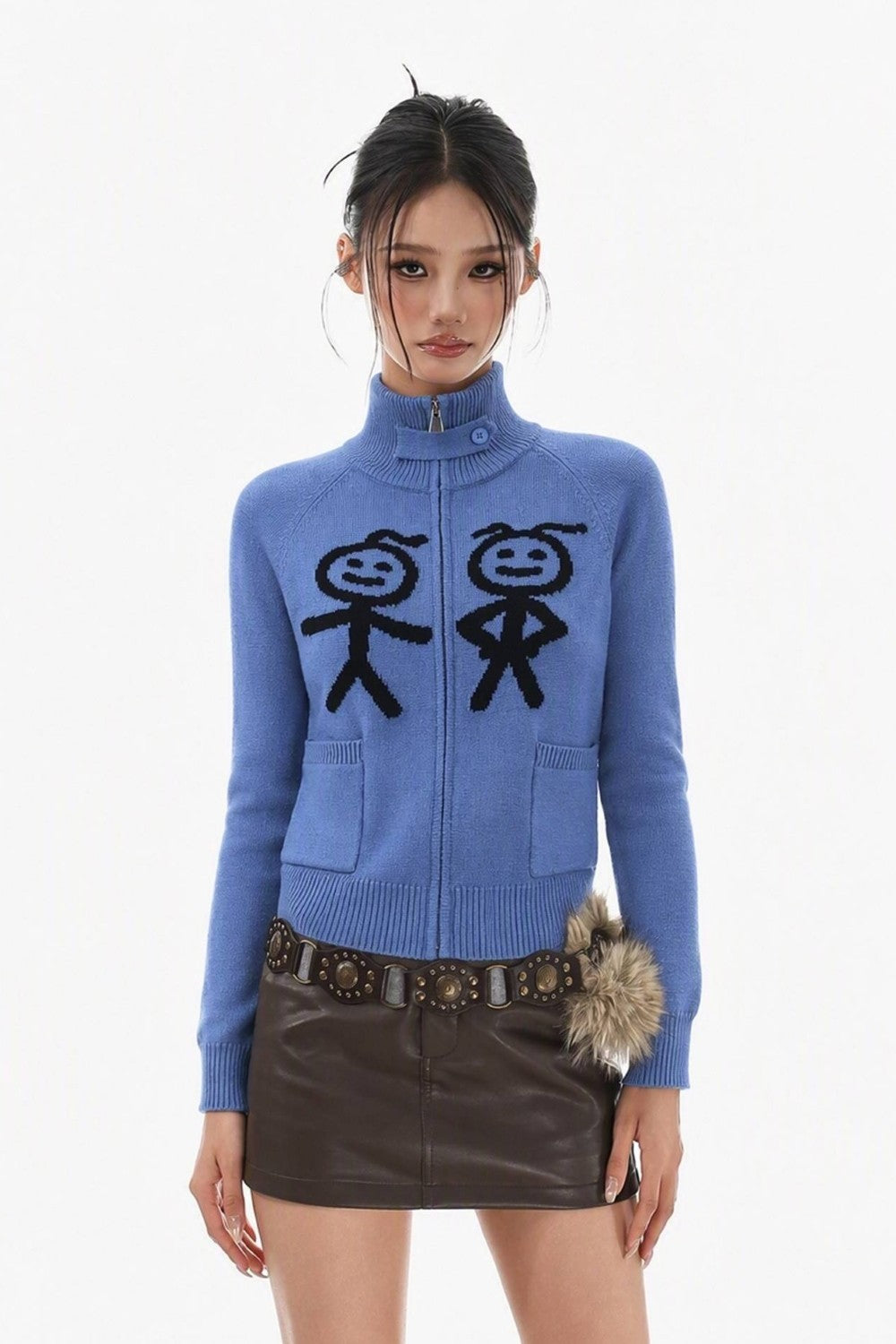 Retro Figure Knit Jacket