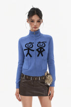 Retro Figure Knit Jacket