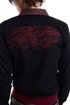 Embroidered Panther Suede Jacket
