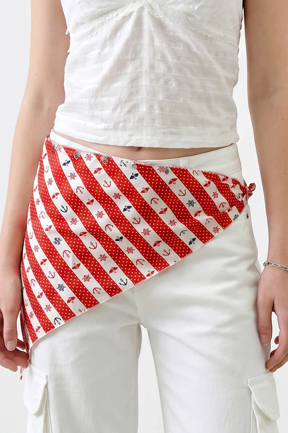 Sailor Print Charm Bandana