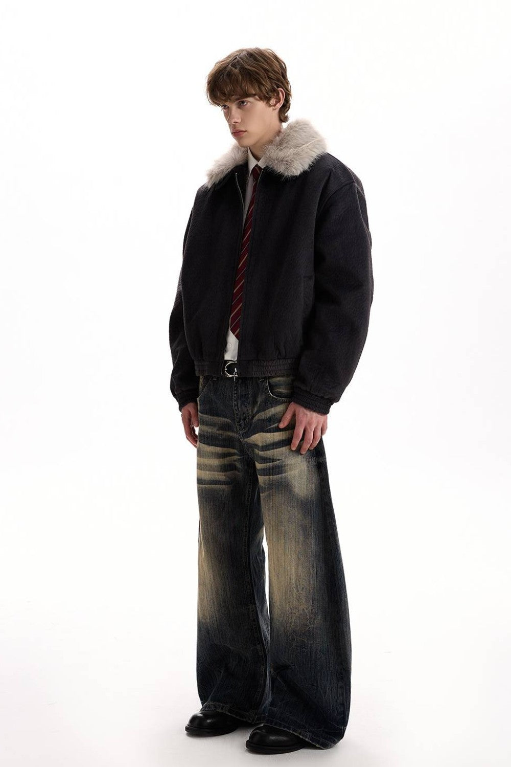 Fur Collar Bomber Jacket