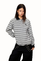 Aubrey Embroidered Polo Longsleeve