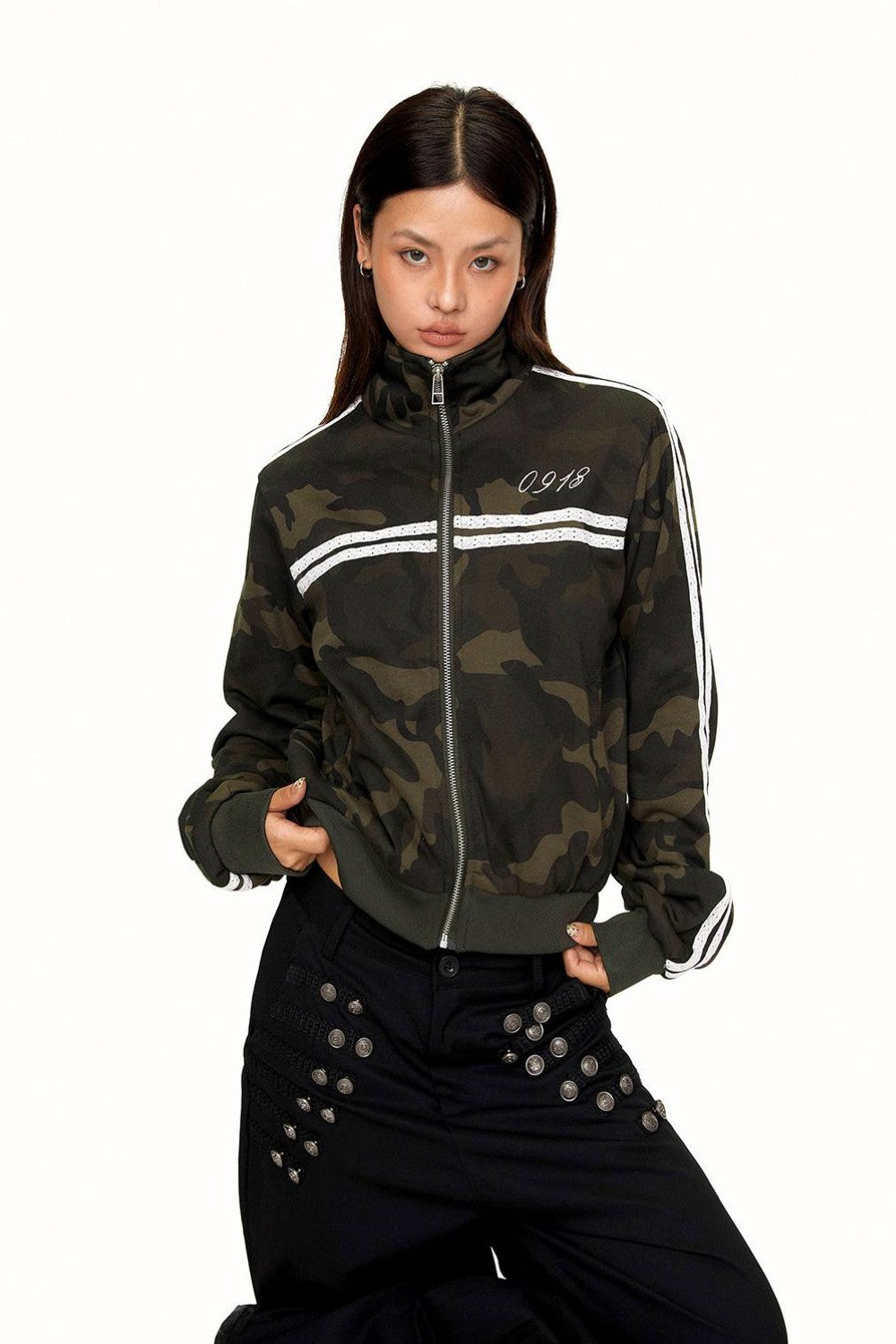 Kiara Cropped Camo Jacket
