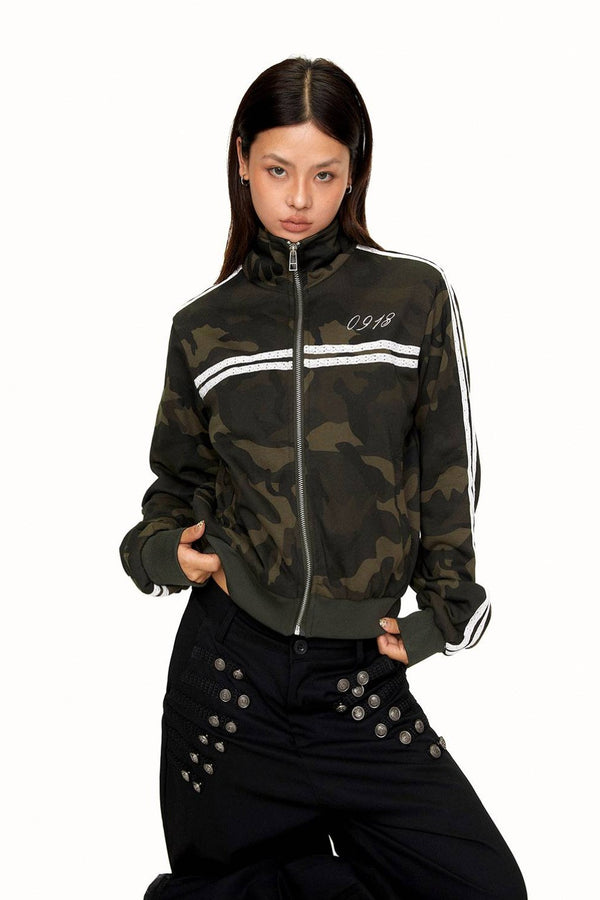 Kiara Cropped Camo Jacket