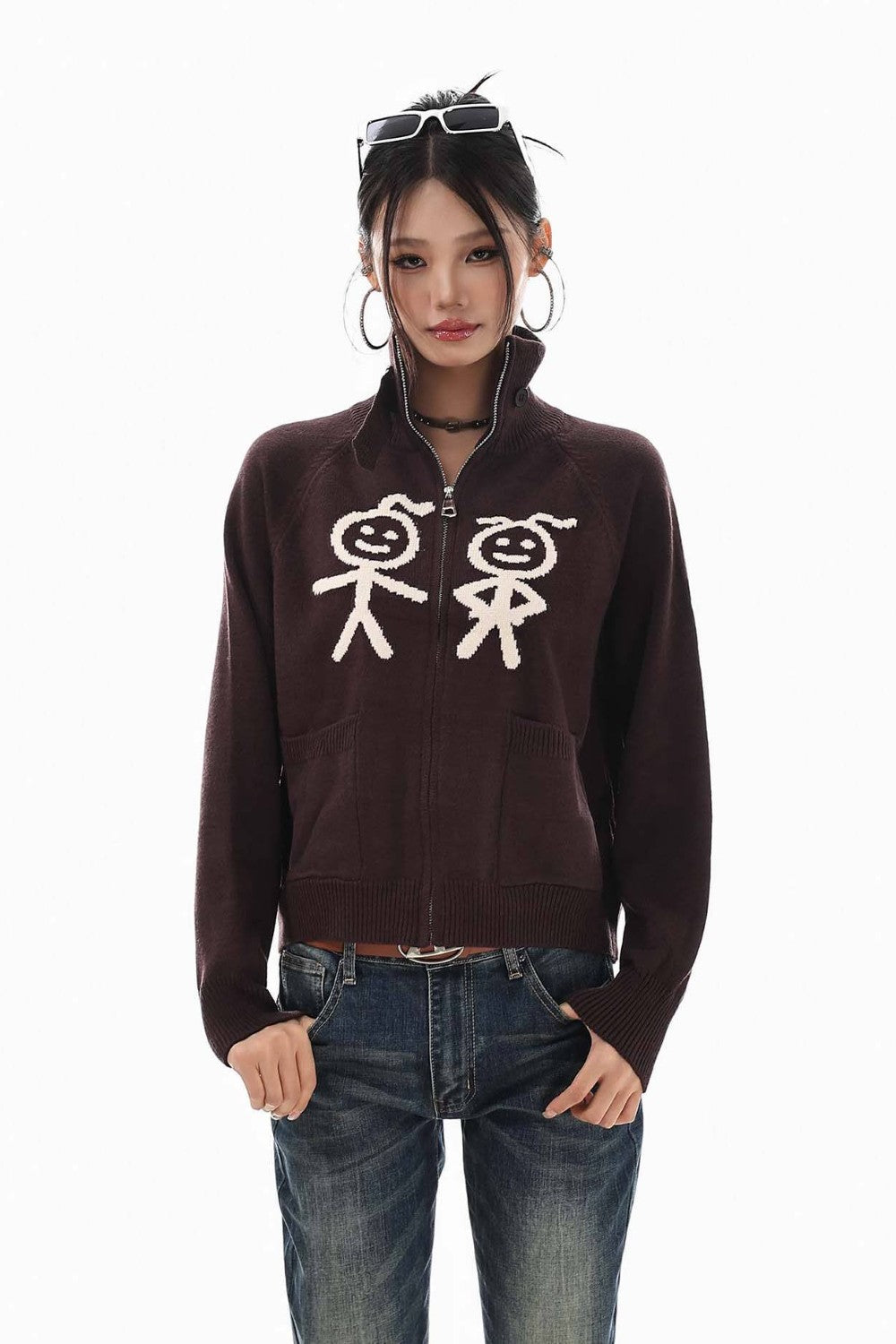 Retro Figure Knit Jacket