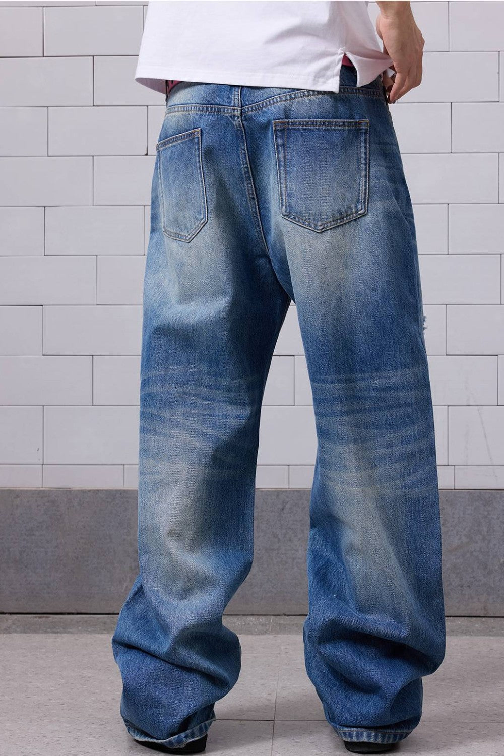 Vintage Embroidered Script Jeans