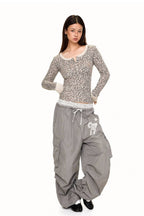 Slim Leopard Henley Top