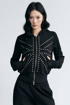 Chrome Saint Cropped Hoodie