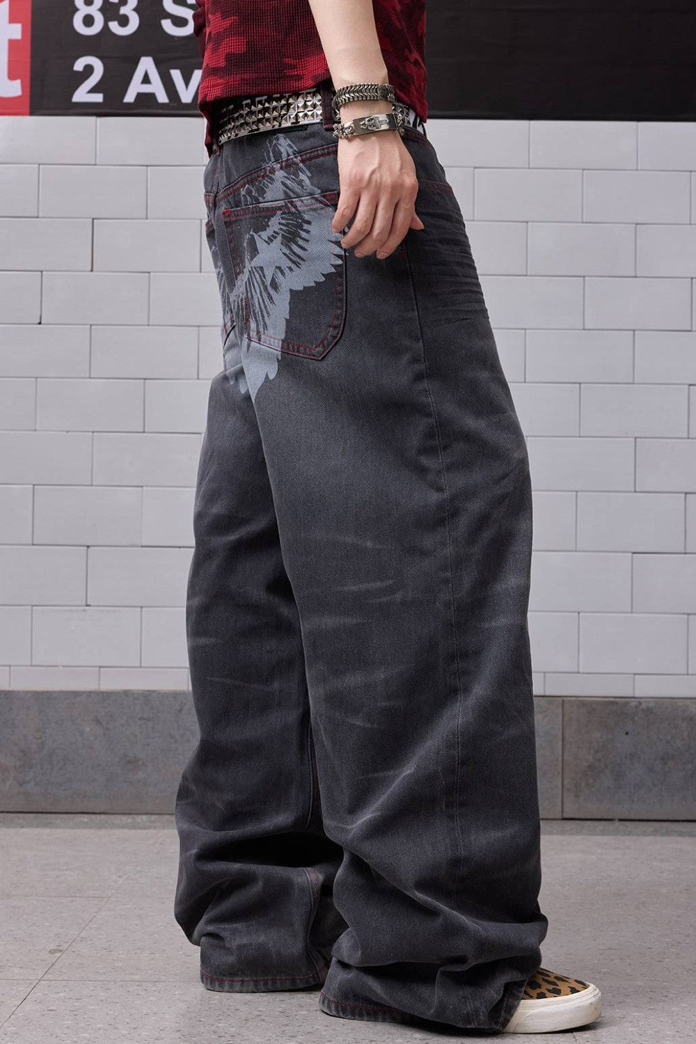 Topstitch Angel Wing Jeans