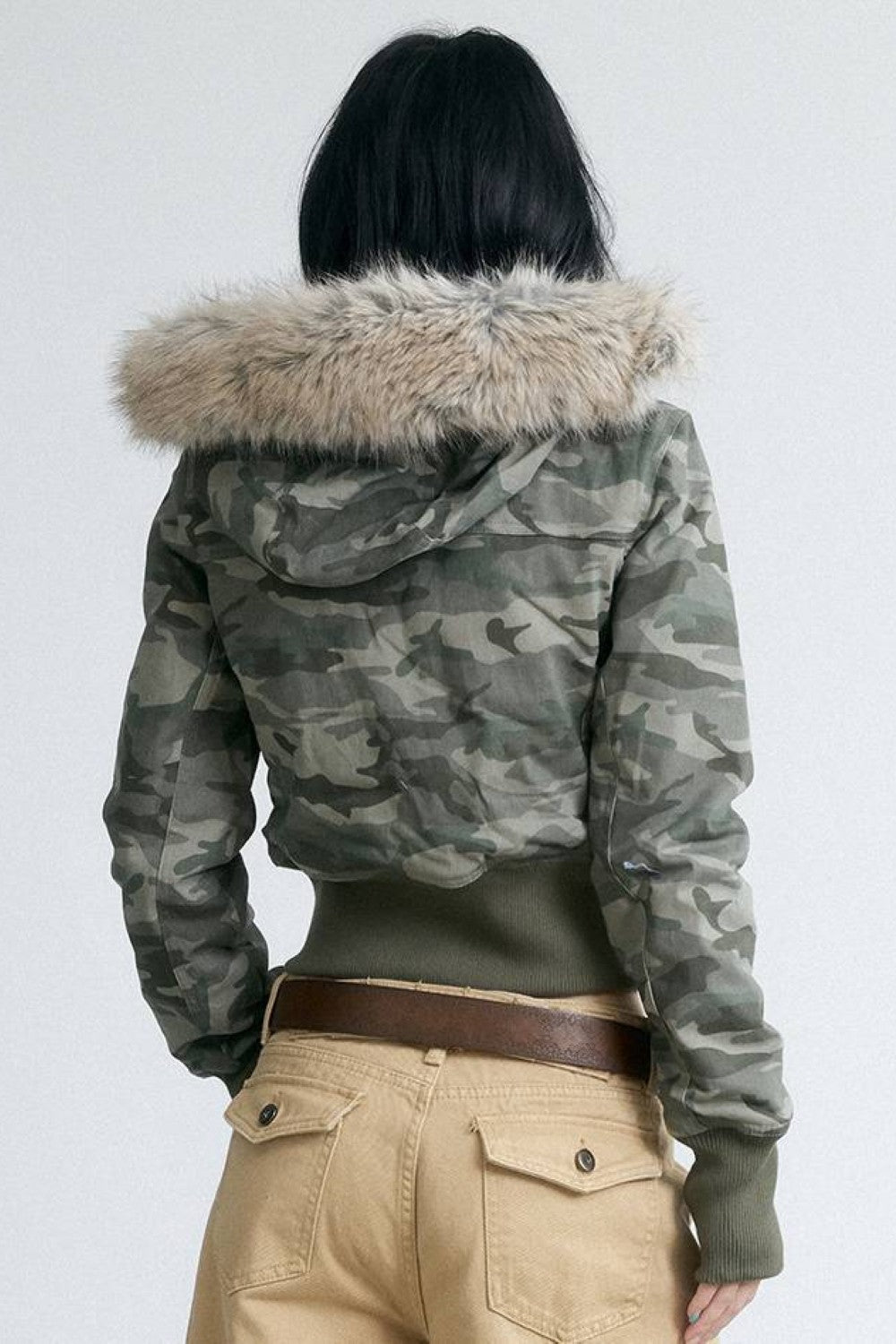 Camo Fur Flight Jacket