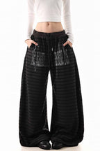 Stripe Script Barrel Sweatpants