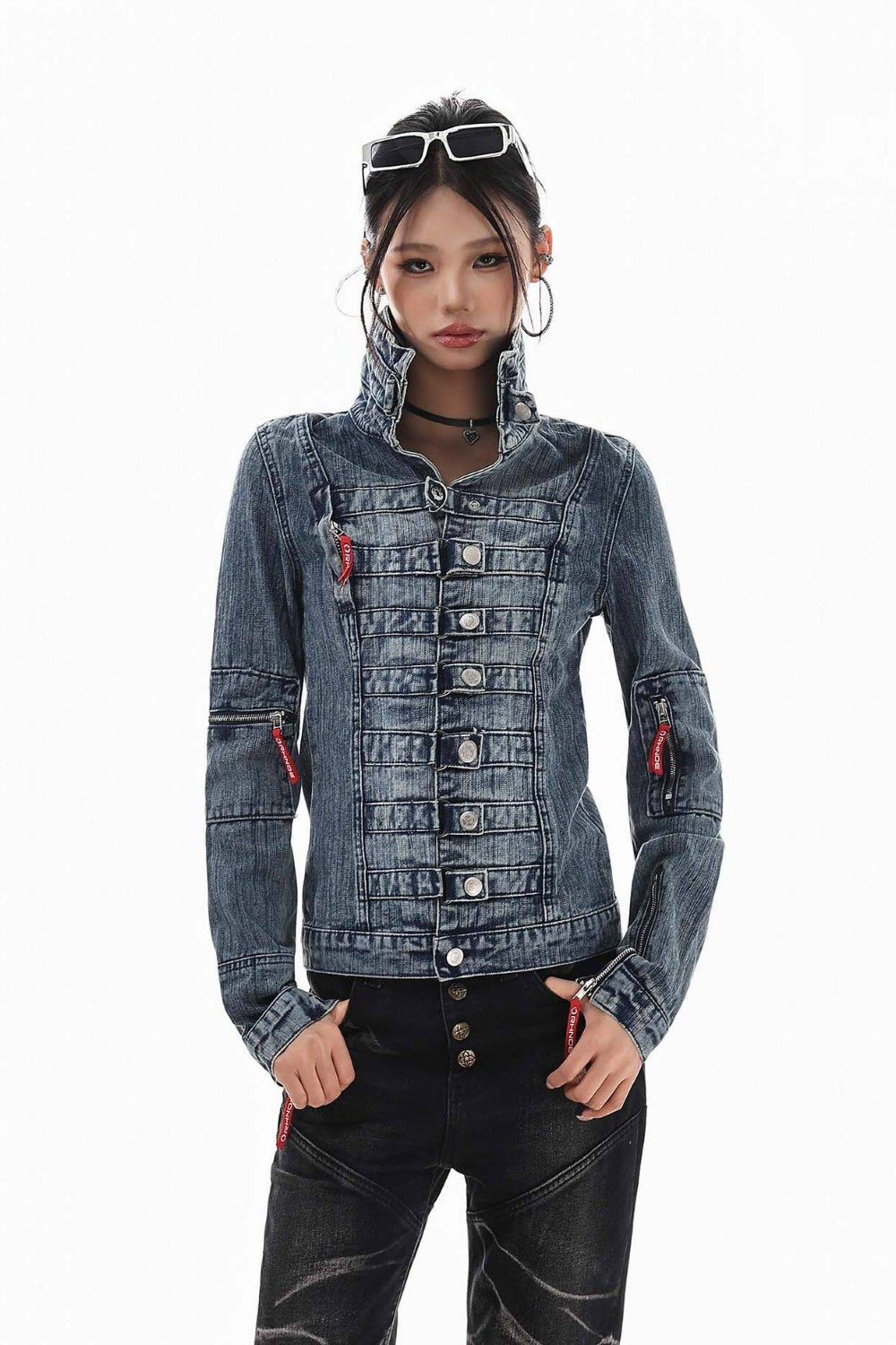Blue Static Utility Jacket