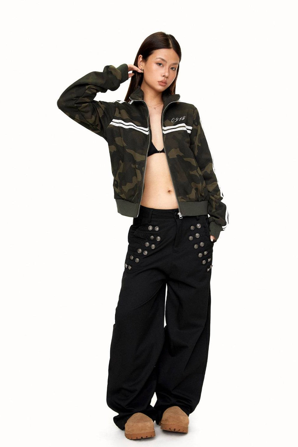 Kiara Cropped Camo Jacket