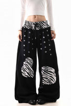 Double-Waist Zebra Sweatpants