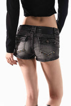 Afterdark Studded Denim Shorts