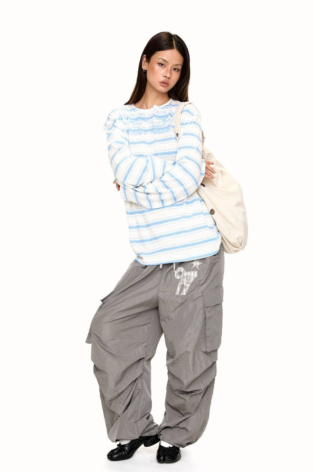 Heidi Blue Stripe Henley