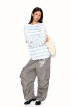 Heidi Blue Stripe Henley