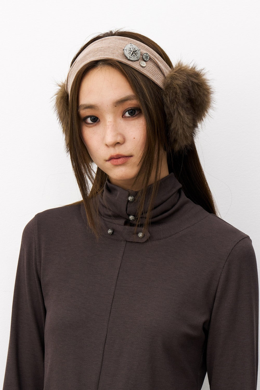 Clara Vintage Button Earmuffs