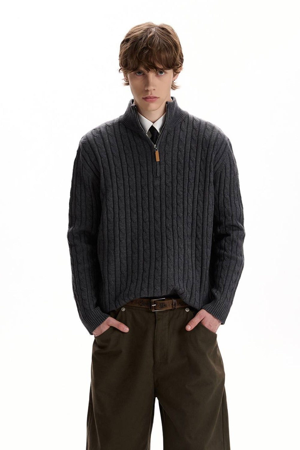 Calvin Mock Neck Sweater