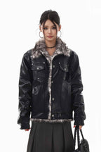 Harley Faux Fur Leather Jacket