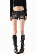 Afterdark Studded Denim Shorts