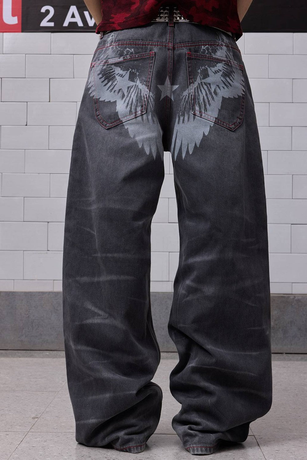 Topstitch Angel Wing Jeans