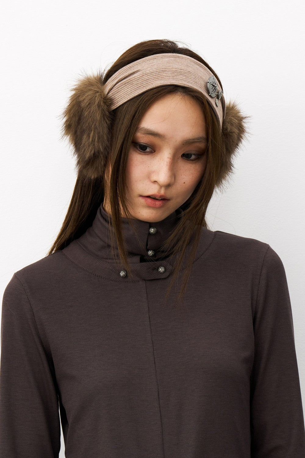 Clara Vintage Button Earmuffs