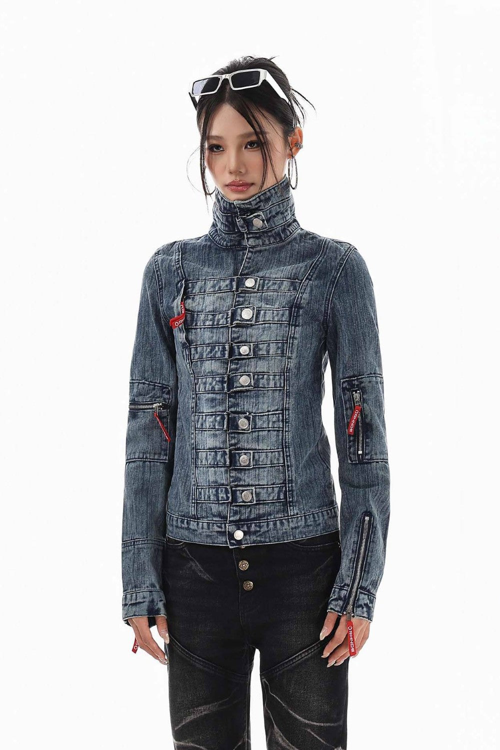 Blue Static Utility Jacket