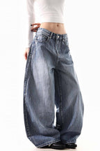 Washed Rebel Wide Jeans