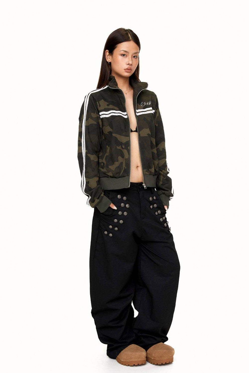 Kiara Cropped Camo Jacket